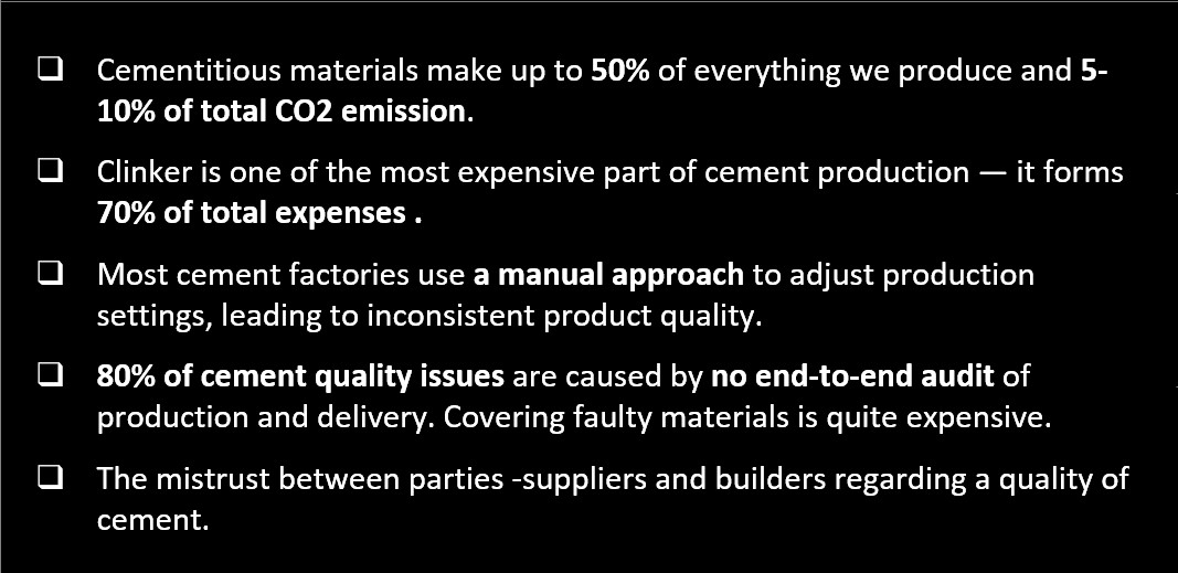 Cemnet Problem ECOncrete – AI + Blockchain for Sustainable Cement